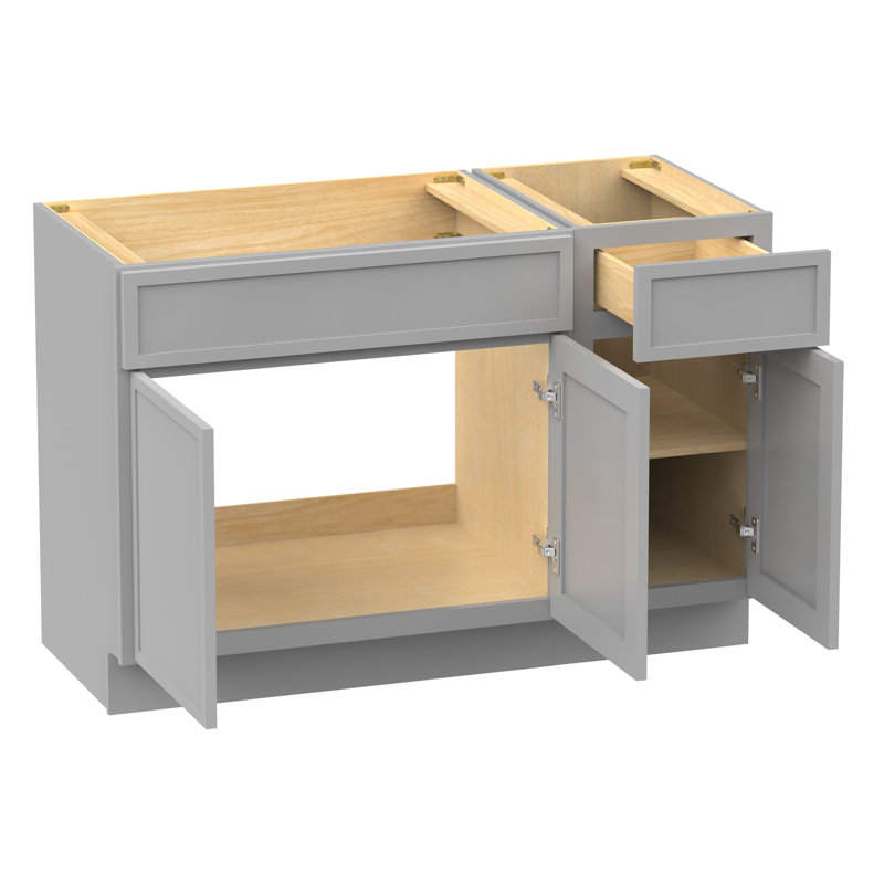 Base de meuble-lavabo simple 54 po seulement, Gris