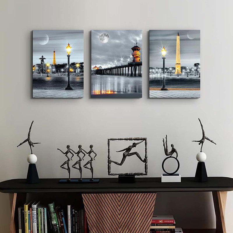 3 Piece Wrapped Canvas Print, 30 cm H x 40 cm W