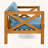 Set of 4 Acacia Wood Club Armchairs with Waterproof Cushions – Teak Finish-901755459