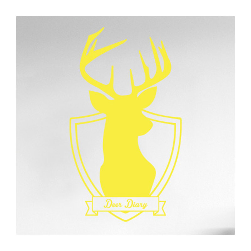 Animals Wall Decal, Bright Yellow, Medium