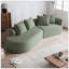 Canapé modulaire surdimensionné en chenille moderne avec sièges extra profonds et larges, siège courbé 4 places pour une vie confortable