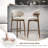 Modern Minimalist Solid Wood Bar Stools with Cushion
