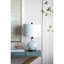Lampe de table en verre blanc et gris 14 x 14 x 23 po