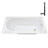 66'' x 34'' Acrylic Soaking Drop-In Bathtub, Drain Included-97544684