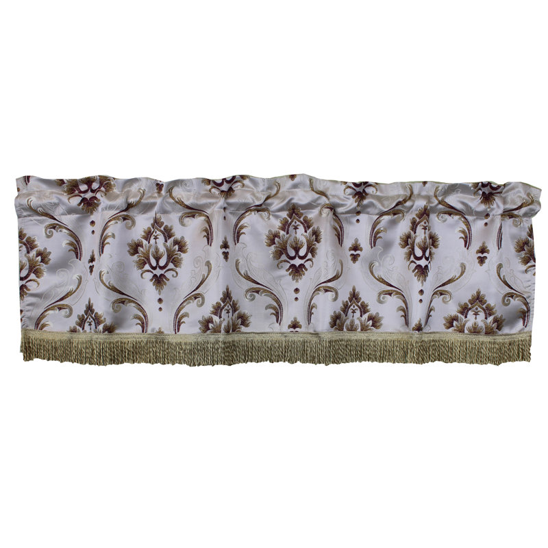 Jupe de fenêtre 60" luxueux rétro Kylee, Bourgogne