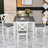 5-Piece Dining Table Set with Compact Table and 4 Upholstered Chairs for Small Spaces