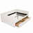Queen Size Daybed With Two Drawers Trundle, Upholstered Sofa Bed In Vertical Stripes Linen Fabric For Modern Comfort And Storage-1737860565