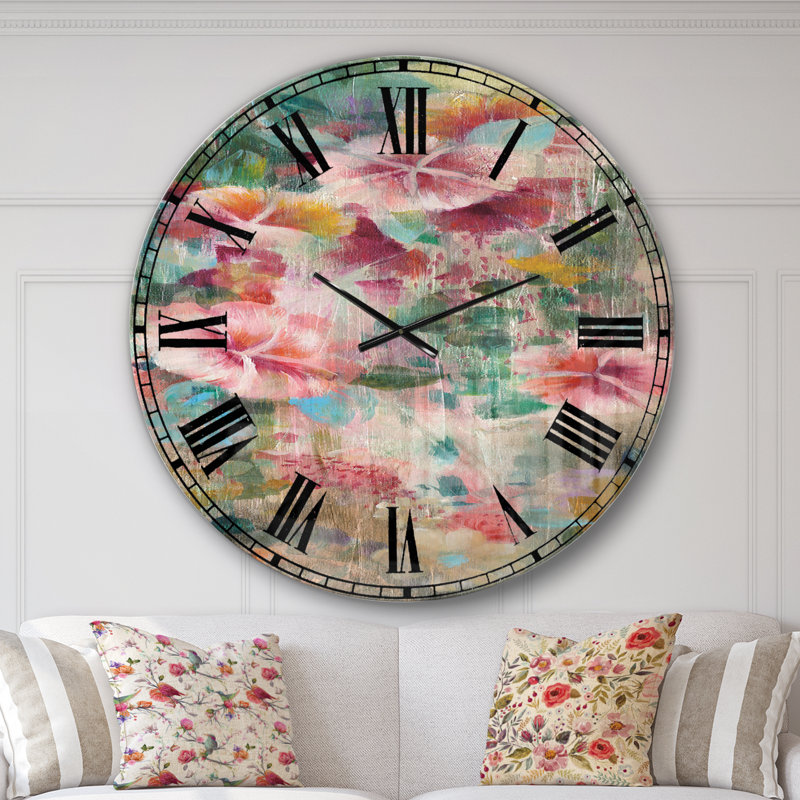 Horloge murale Flower Shower III, Surdimensionné