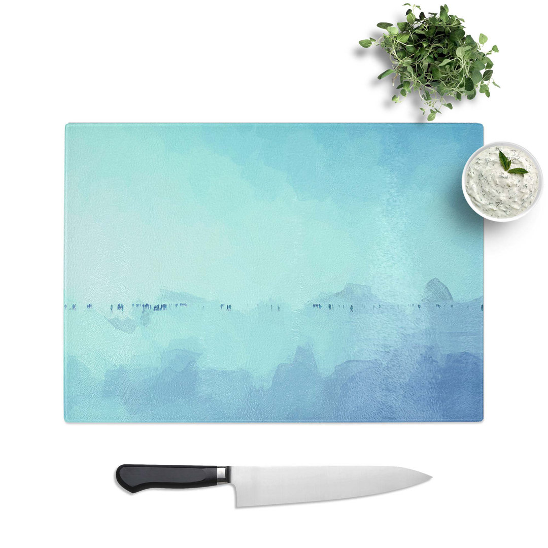Glass Frozen Lake in Abstract Chopping Board