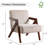 Chaise d'appoint moderne 30,5 po avec accoudoirs souples et pieds en bois massif (ensemble de 7)-634669868