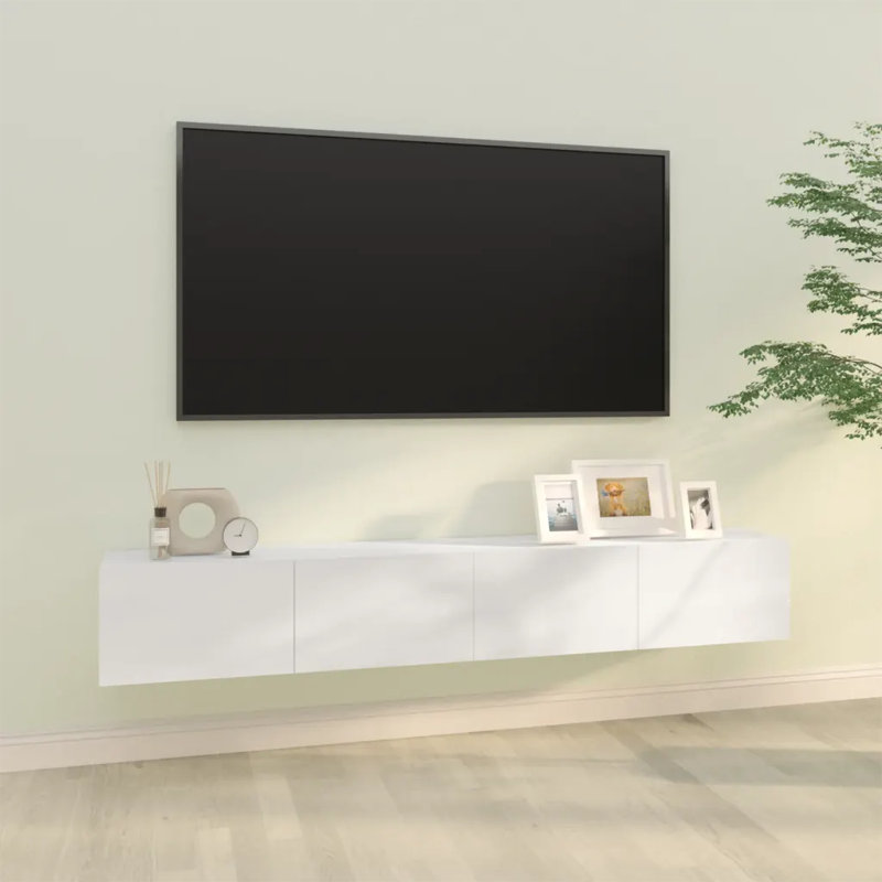 Iven Unfinished TV Stand for TVs up to 70", Smoked Oak, 30cm H x 80cm W x 30cm D