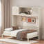 Lit escamotable rustique avec armoires de rangement et structure en bois Gaudet