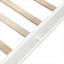Lit de jour simple Clean Silhouette avec couchette coulissante, finition en bois massif blanc