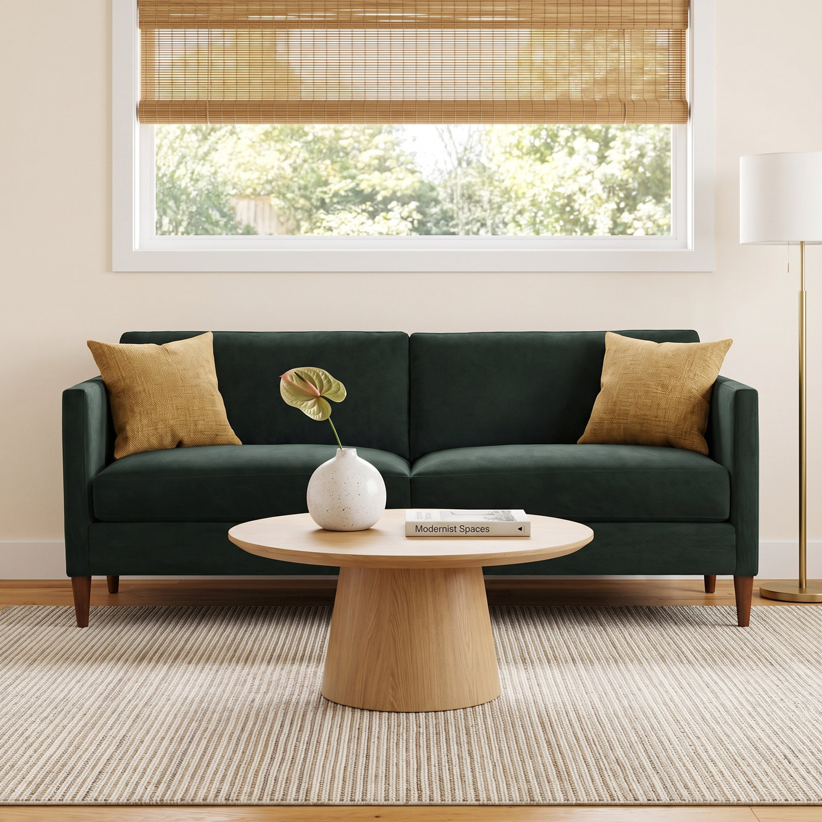 Clifford 87'' Sofa, Bella Hunter Performance Velvet