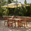 Sirmans 4 - Person Wood Patio Dining Set with Rectangular Table-1810698160