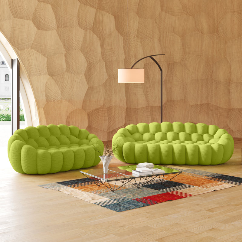 Ensemble de salon 2 pièces Kayi, Vert pastel