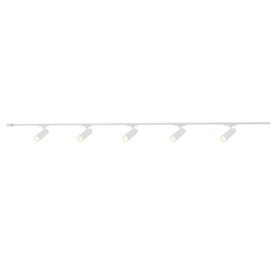 Paolo 5 Light (2-in) White dimmable 3000K LED Trilo Track Ceiling Kit
