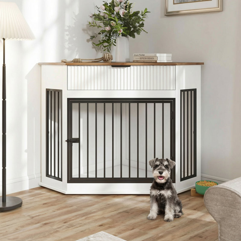 Caisse pour chien avec tiroir Furniture, Blanc