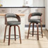 Tabouret de comptoir pivotant confortable avec pieds en bois massif durable