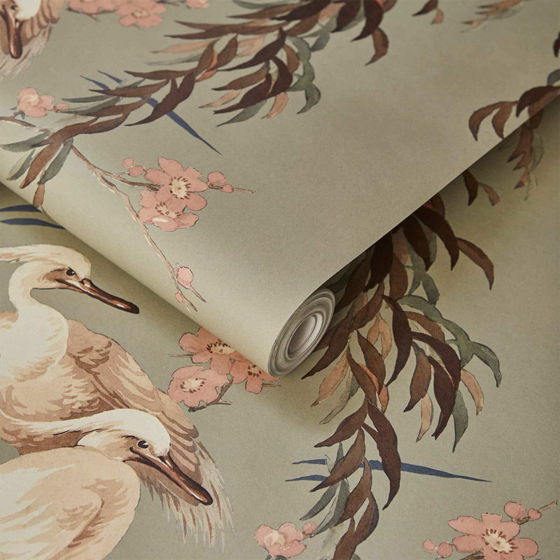 Zeus 9.84' L x 70.87" W Wallpaper Roll, Eau De Nil