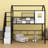 Metal Twin Size Loft Bed Frame With A Storage Box And Stairs-181322827