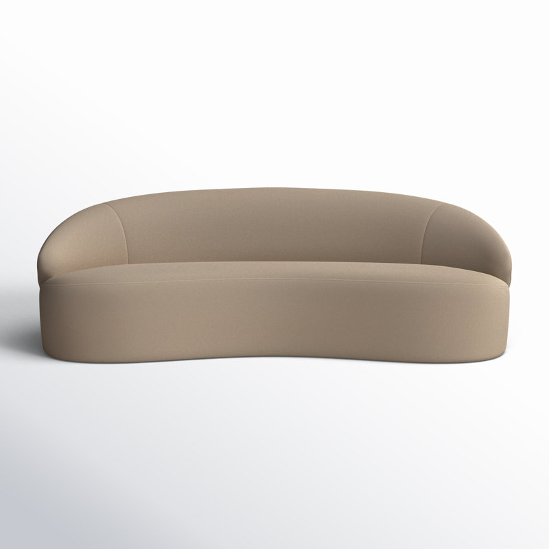 Ashton 100'' Upholstered Sofa, Taupe Performance Basketweave