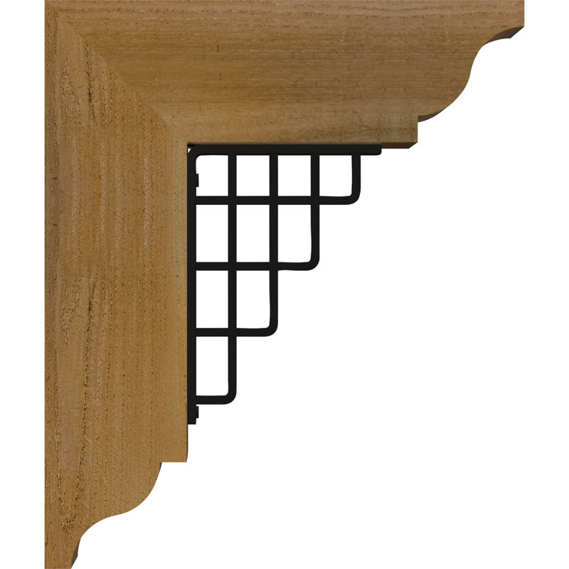 Support de fer traditionnel 4 po Diane, H 16 po x P 13 1/2 po, Cèdre rouge de l'Ouest l 4 po x T 4 po (sciage br