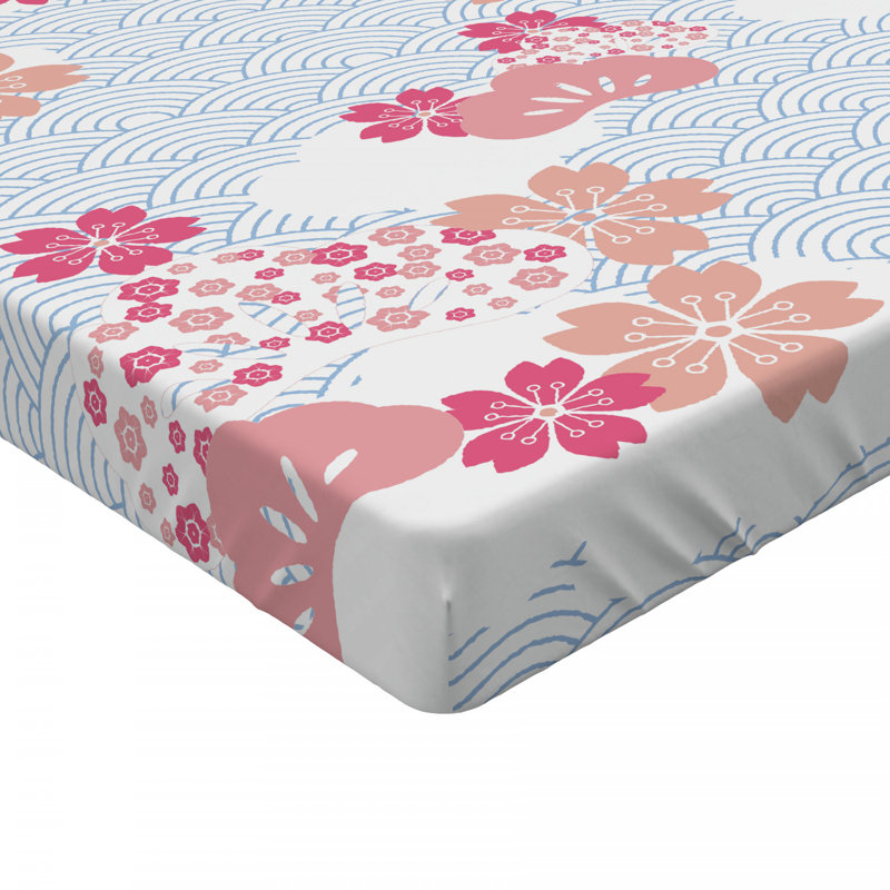 Microfiber Floral Fitted Sheet, Twin XL Fitted Sheet