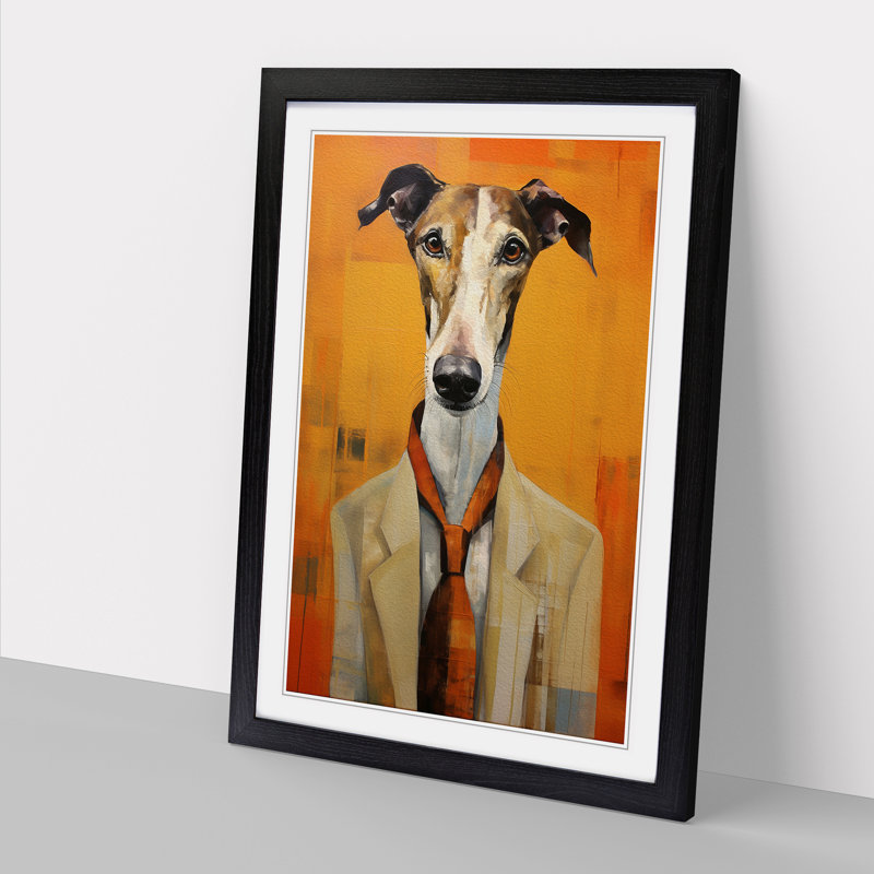 Greyhound Modern - Framed Print