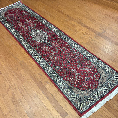 Handmade Pakistan Sarouk Wool Runner