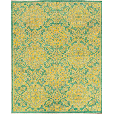 Wool Damask Area Rug