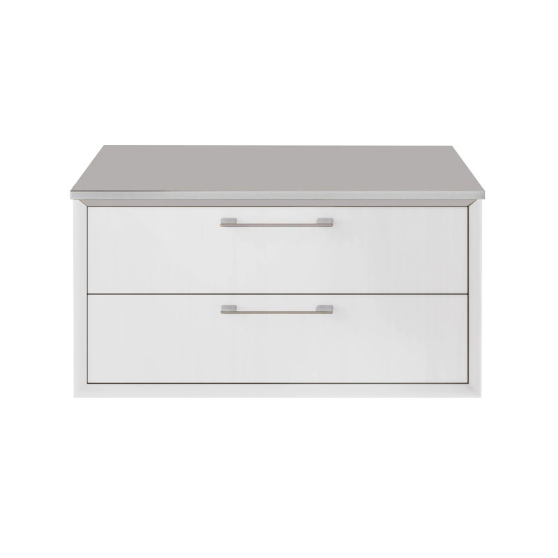 Gemelli 24'' W Single Bathroom Vanity Base, Satin White