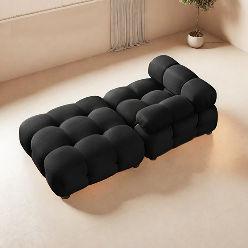 Méridienne à dossier réglable Living Room, Orienté à gauche (vu de face), Noir, noir, noir, noir