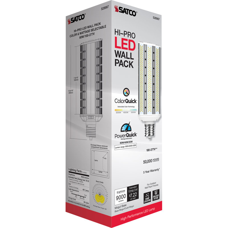 60 Watt White LED Bulb