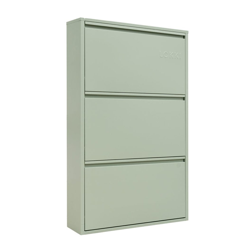 Cathelene 6 Pair Shoe Storage Cabinet, Sage Green