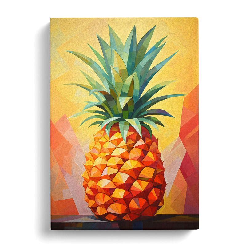 Pineapple Cubism - Wrapped Canvas, 76cm H x 50cm W x 3cm D