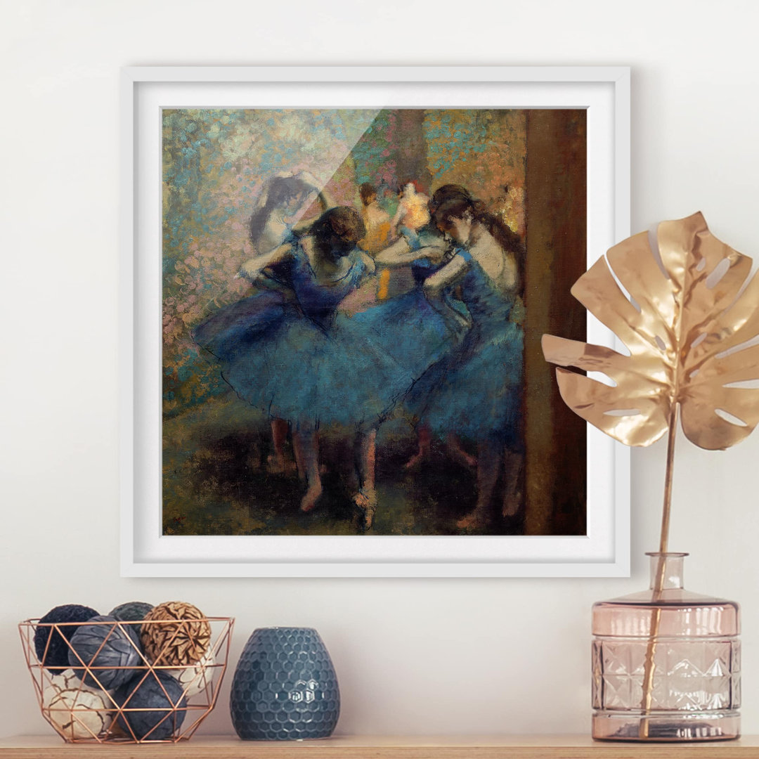 Gerahmter Kunstdruck Die blauen Tänzerinnen von Edgar Degas