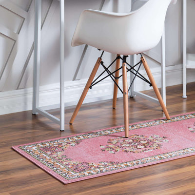Tapis oriental rose 