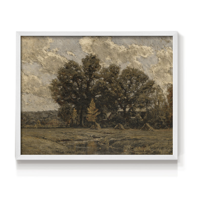 Paysages rétro-Dxci-impression encadrée, H 11 po x l 14 po, Blanc