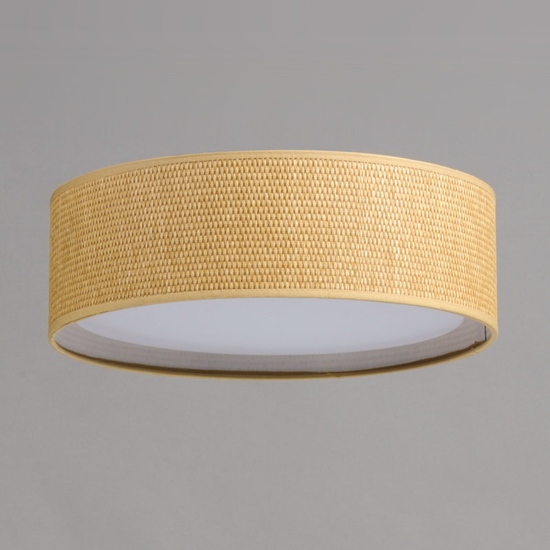 Jessalyn 5 Light LED Flush Mount, Grass Cloth