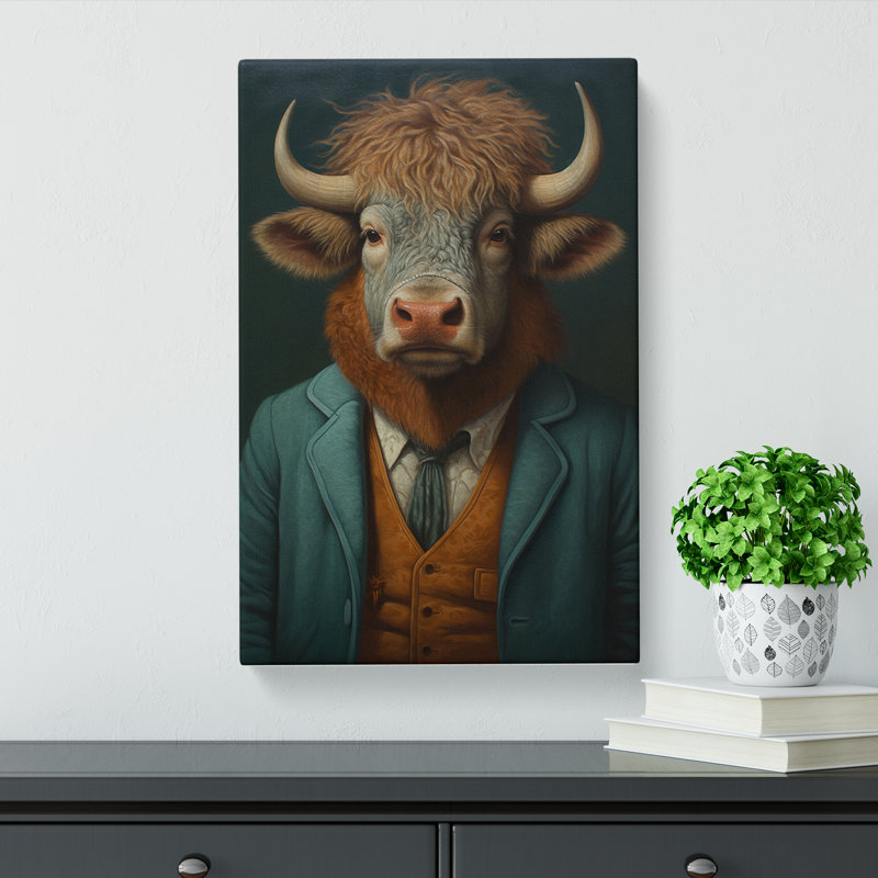 Bison - No Frame Print, 76cm H x 50cm W x 3cm D