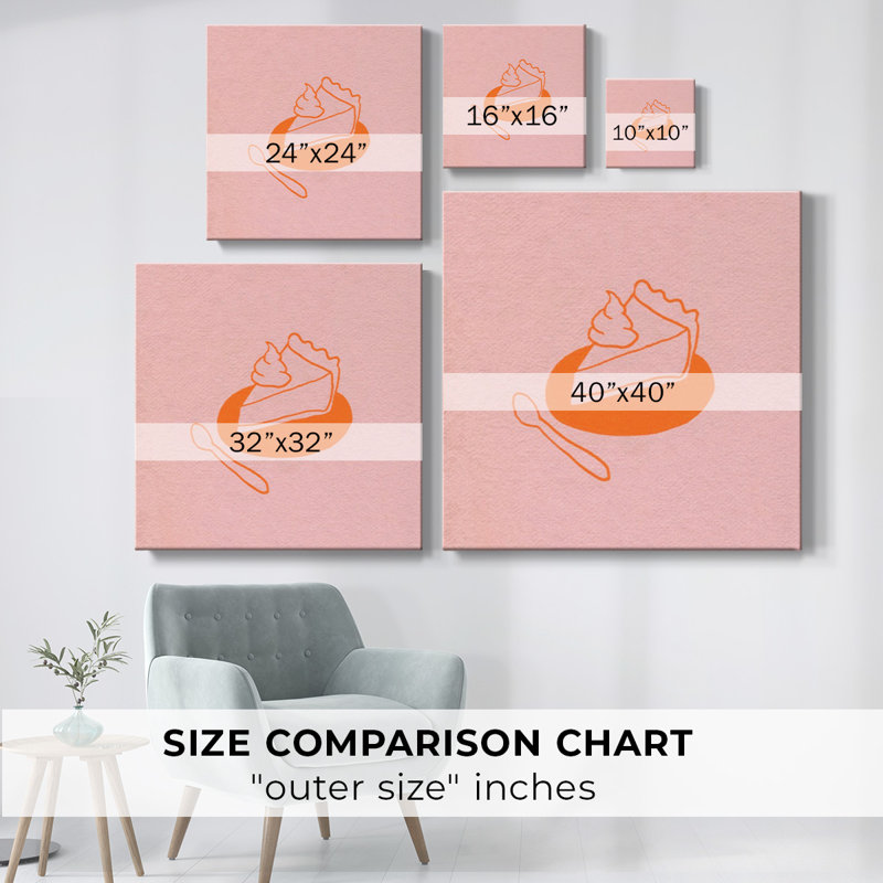 «Let Command Dessert I», reproduction sur toile, H 32 po x l 32 po x P 1,5 po