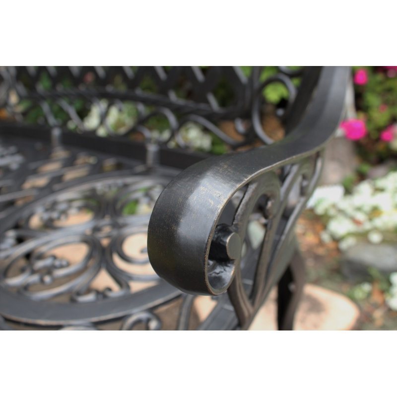 Causeuse Regis en fonte d'aluminium