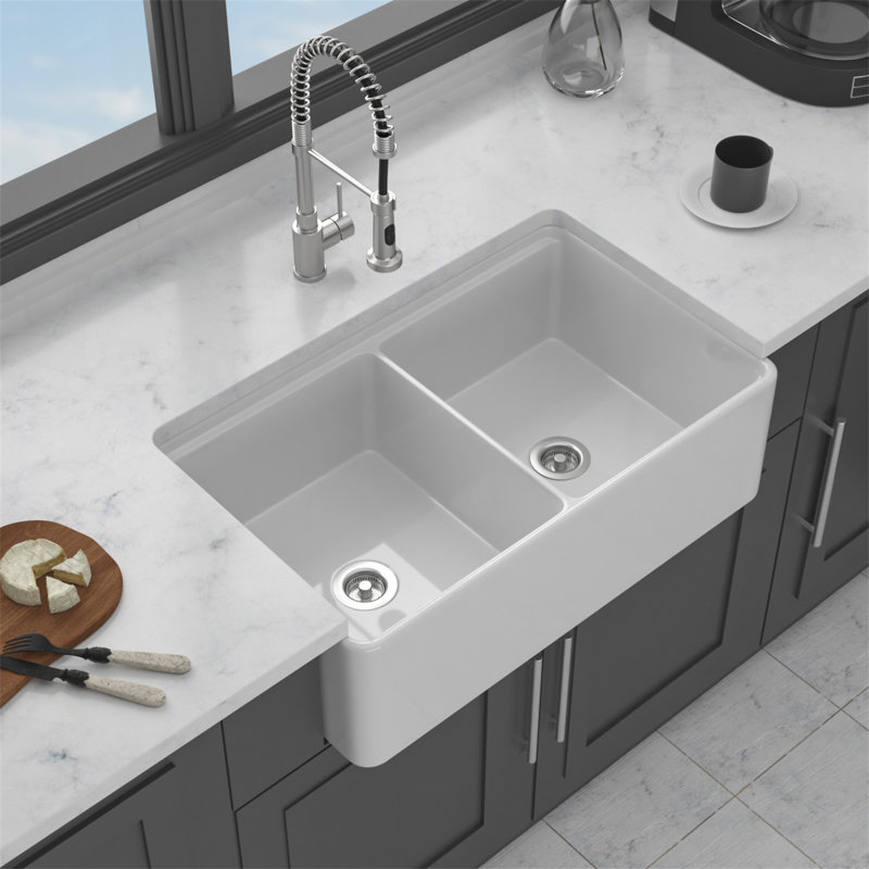 Station de travail 33 po - 33 po x 20 po x 10 po en porcelaine blanche