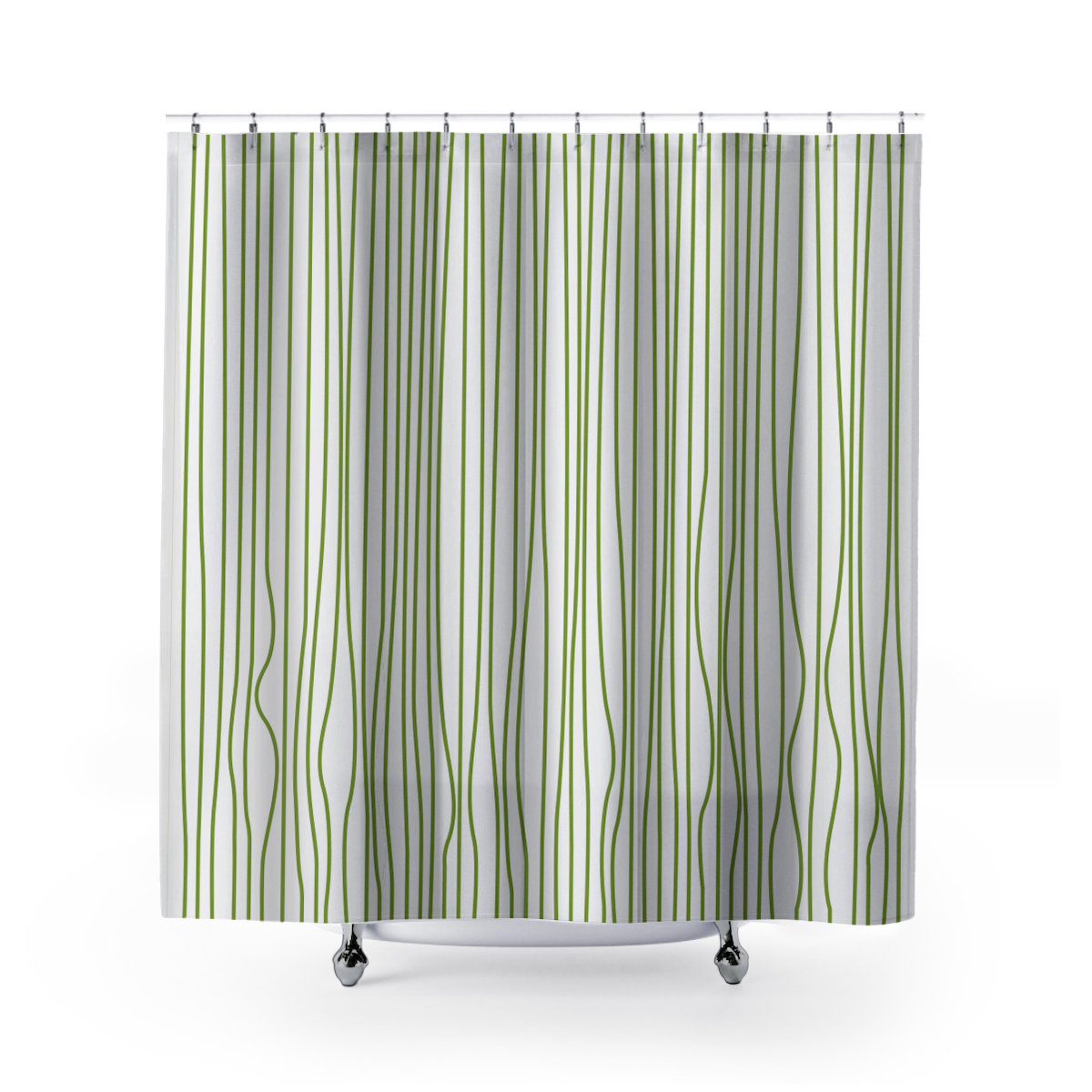 Coco Polyester Shower Curtain, Chartreuse