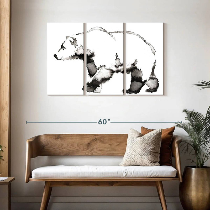 Brampt White Bear, 28" H x 45" W