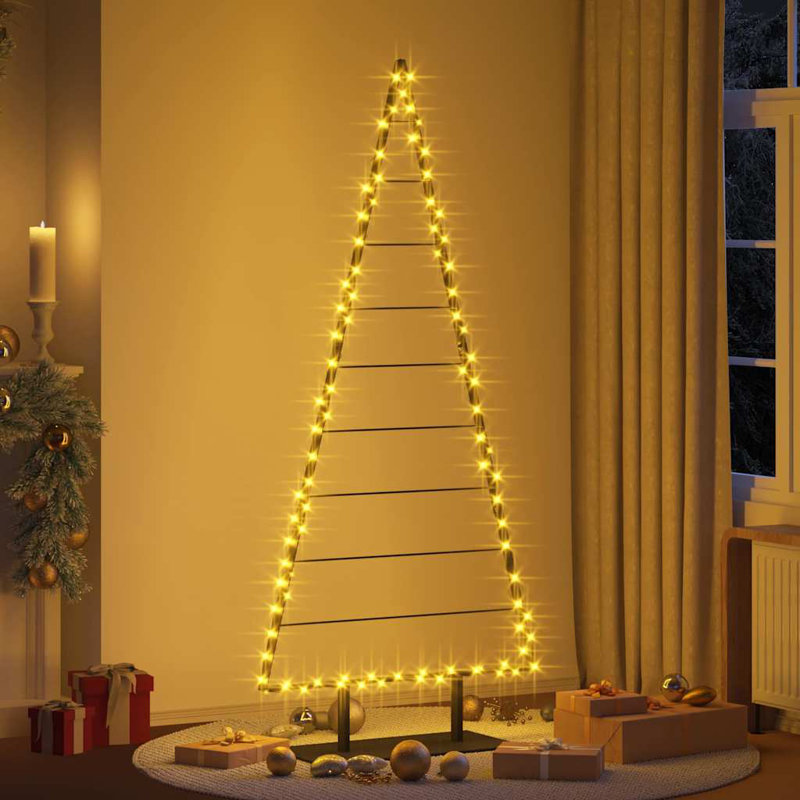 Metal Christmas Tree with Stand steel, 6.89' H, Black