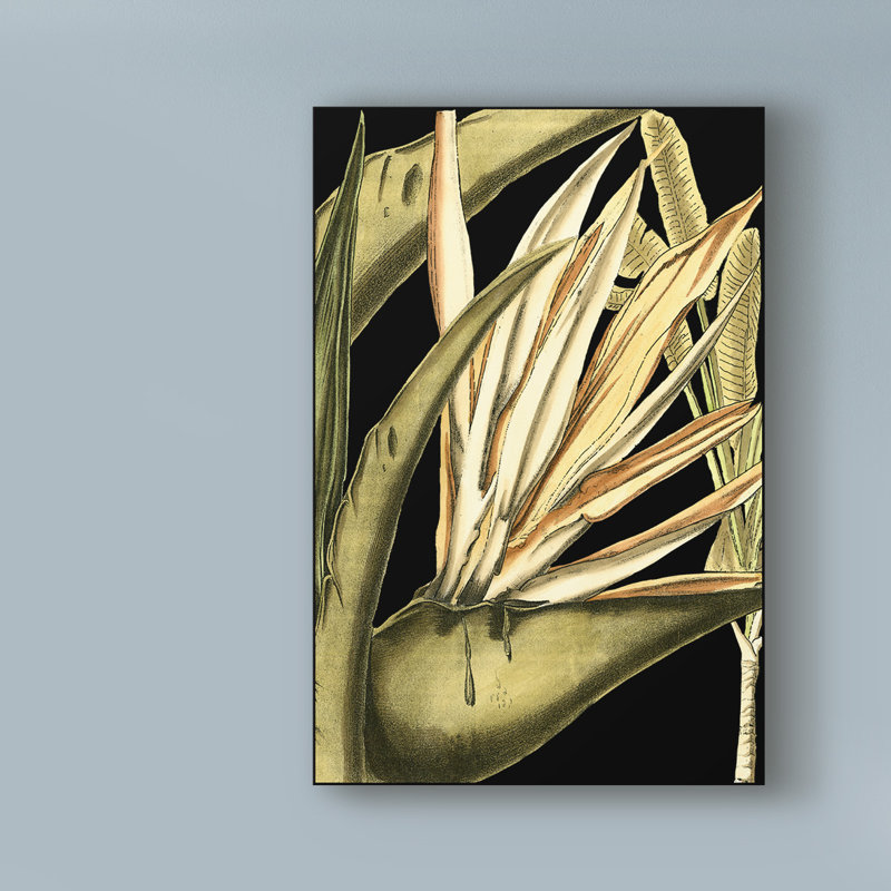 « tranquil tropical leaves iii », reproduction d’impression sur toile tendue, H 24 po x l 16 po x P 2 po