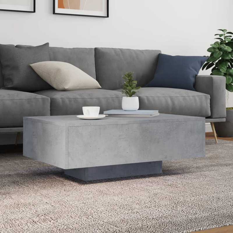 Cueto Four Leg Coffee Table, Concrete Grey