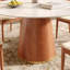 3 pièces Table de cuisine ronde à piédestal de ferme avec chaises courbées en bois massif-855226175-855226168-855226172